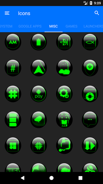 Green Glass Orb Icon Pack - عکس برنامه موبایلی اندروید