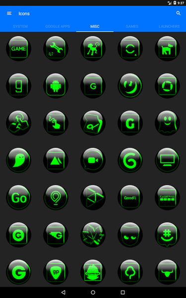 Green Glass Orb Icon Pack - عکس برنامه موبایلی اندروید