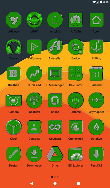 Green Icon Pack - عکس برنامه موبایلی اندروید