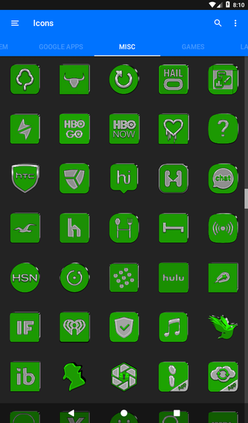 Green Icon Pack - عکس برنامه موبایلی اندروید