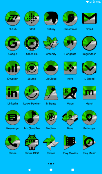 Half Light Green Icon Pack - Image screenshot of android app