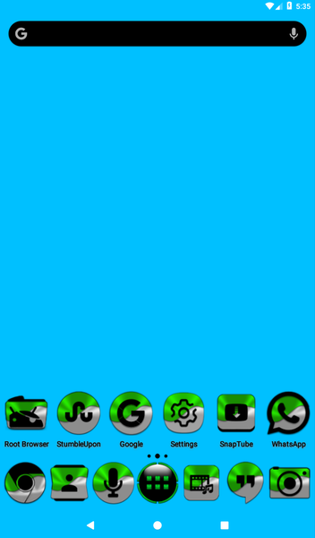 Half Light Green Icon Pack - Image screenshot of android app