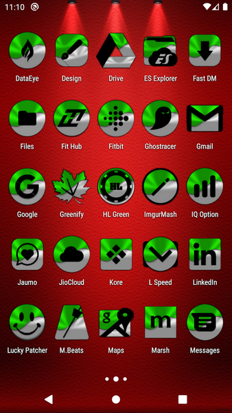 Half Light Green Icon Pack - Image screenshot of android app