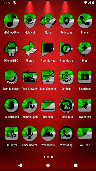 Half Light Green Icon Pack - Image screenshot of android app