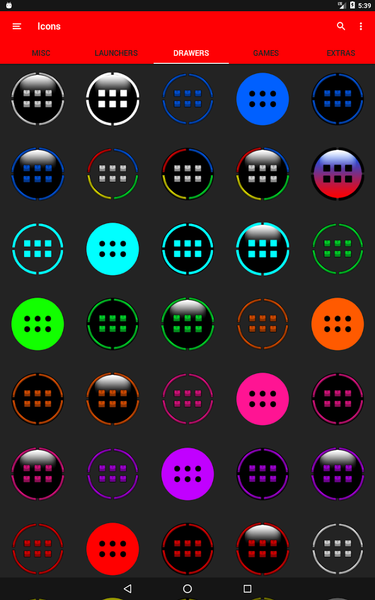 Half Light Green Icon Pack - Image screenshot of android app