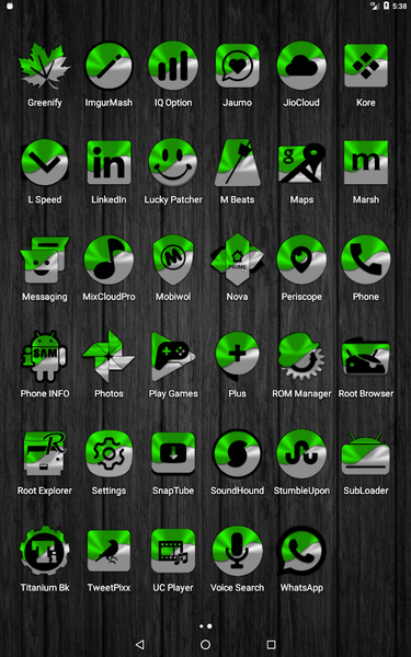 Half Light Green Icon Pack - Image screenshot of android app