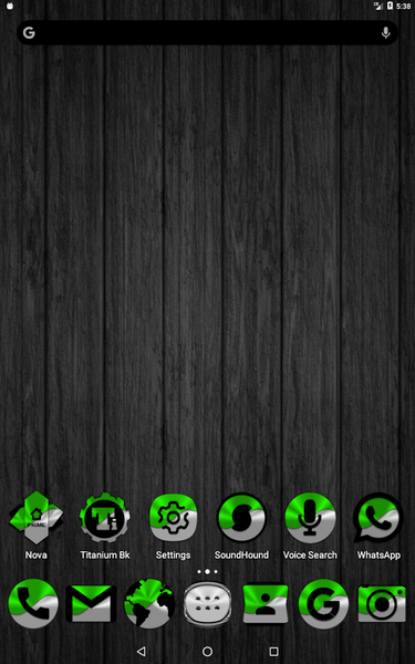 Half Light Green Icon Pack - Image screenshot of android app