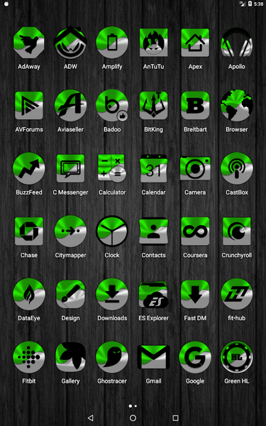 Half Light Green Icon Pack - Image screenshot of android app