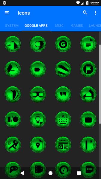 Green Icon Pack Style 5 - Image screenshot of android app