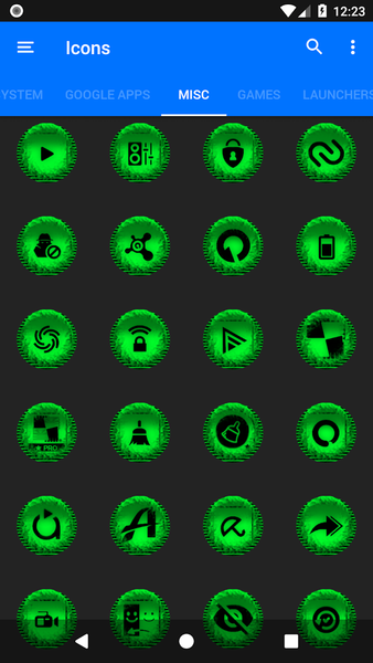 Green Icon Pack Style 5 - Image screenshot of android app