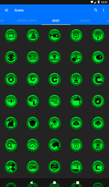 Green Icon Pack Style 5 - Image screenshot of android app