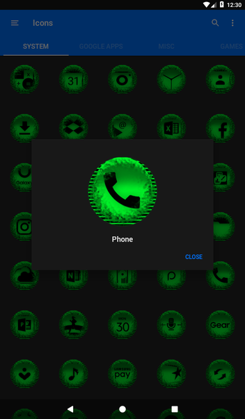 Green Icon Pack Style 5 - Image screenshot of android app
