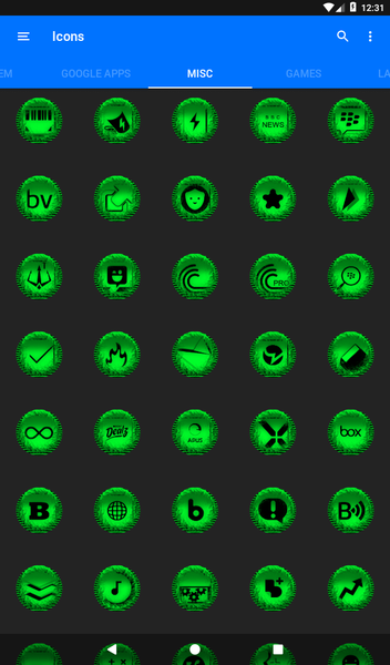 Green Icon Pack Style 5 - Image screenshot of android app