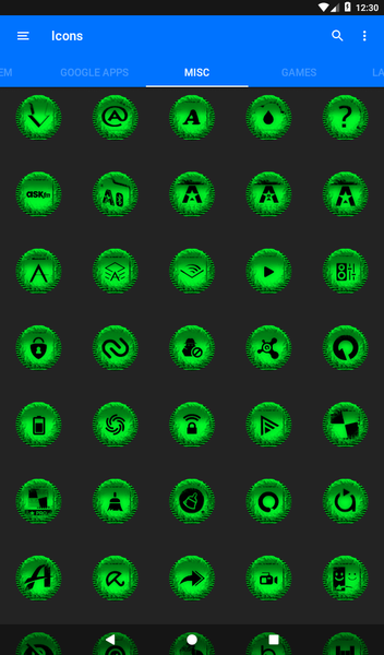Green Icon Pack Style 5 - Image screenshot of android app