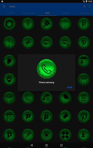 Green Icon Pack Style 5 - Image screenshot of android app