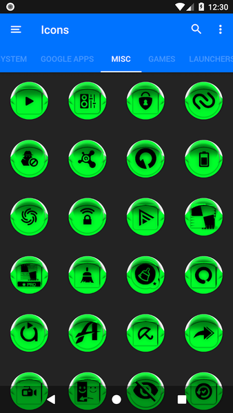Green Icon Pack Style 4 - Image screenshot of android app