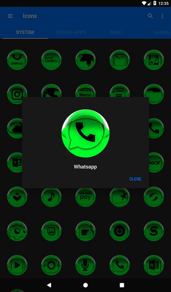 Green Icon Pack Style 4 - Image screenshot of android app