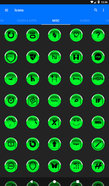 Green Icon Pack Style 4 - Image screenshot of android app