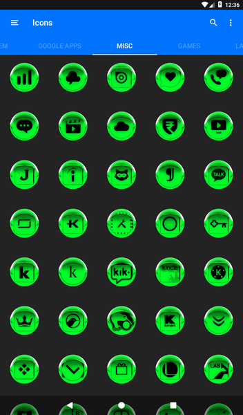 Green Icon Pack Style 4 - Image screenshot of android app