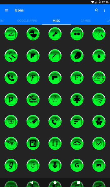 Green Icon Pack Style 4 - Image screenshot of android app
