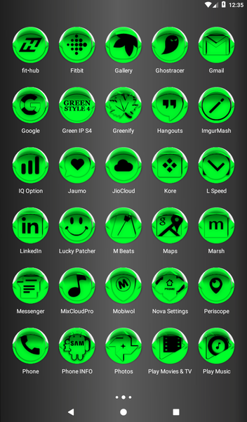 Green Icon Pack Style 4 - Image screenshot of android app