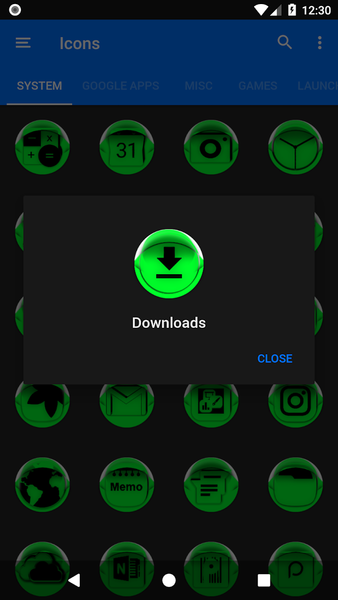 Green Icon Pack Style 4 - Image screenshot of android app