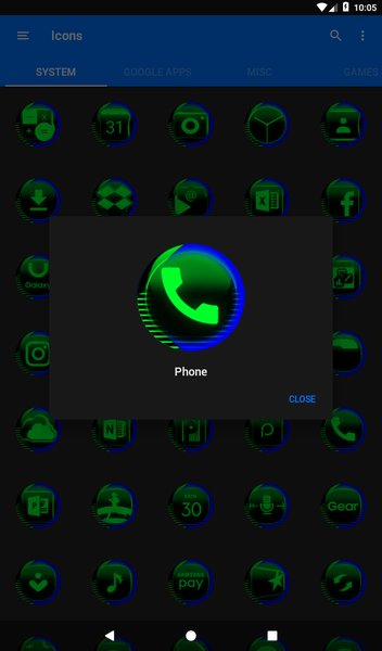 Green Icon Pack Style 7 - Image screenshot of android app