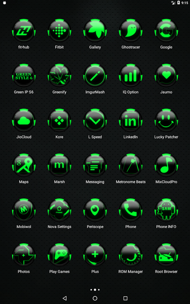 Green Icon Pack Style 6 - Image screenshot of android app