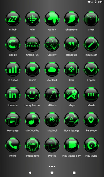 Green Icon Pack Style 6 - Image screenshot of android app