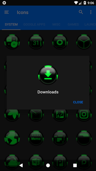 Green Icon Pack Style 6 - Image screenshot of android app