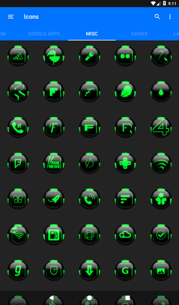 Green Icon Pack Style 6 - Image screenshot of android app