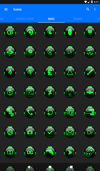 Green Icon Pack Style 6 - Image screenshot of android app