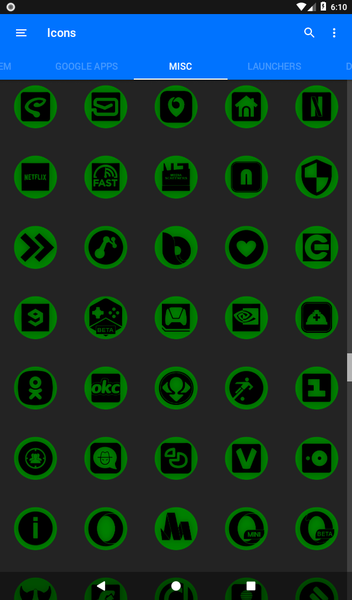 Oreo Green Icon Pack P2 - Image screenshot of android app