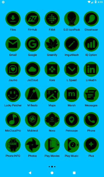 Oreo Green Icon Pack P2 - Image screenshot of android app