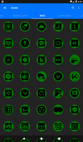 Oreo Green Icon Pack P2 - Image screenshot of android app