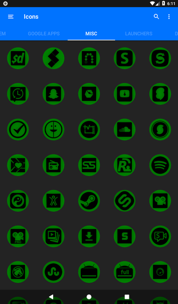 Oreo Green Icon Pack P2 - Image screenshot of android app