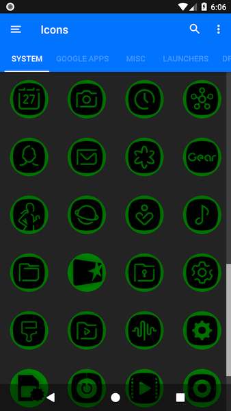 Oreo Green Icon Pack P2 - Image screenshot of android app