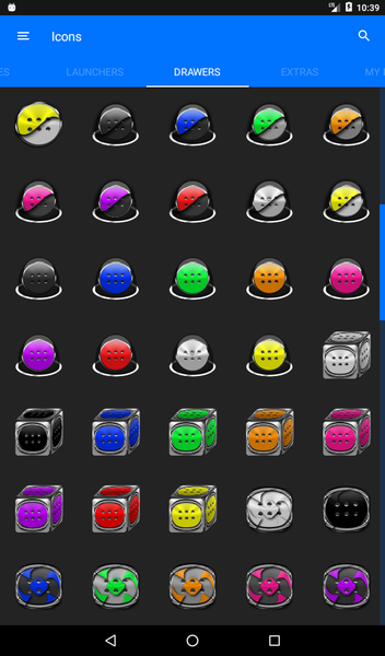 Grey Glass Orb Icon Pack - عکس برنامه موبایلی اندروید