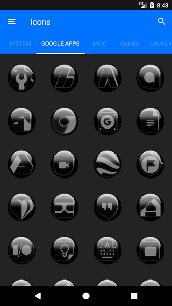 Grey Glass Orb Icon Pack - عکس برنامه موبایلی اندروید