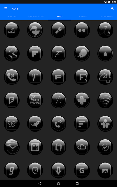Grey Glass Orb Icon Pack - عکس برنامه موبایلی اندروید