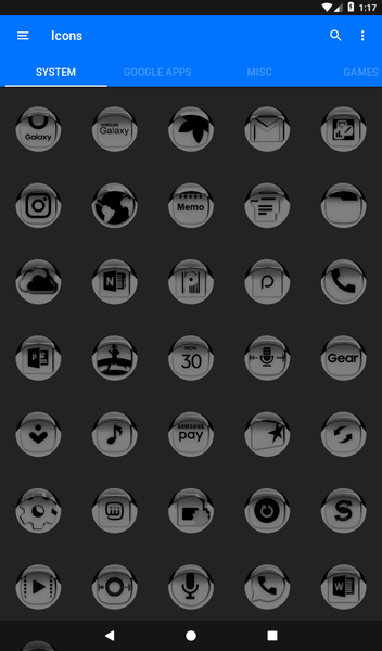 Grey Icon Pack Style 1 - Image screenshot of android app