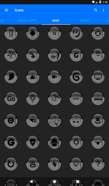 Grey Icon Pack Style 1 - Image screenshot of android app