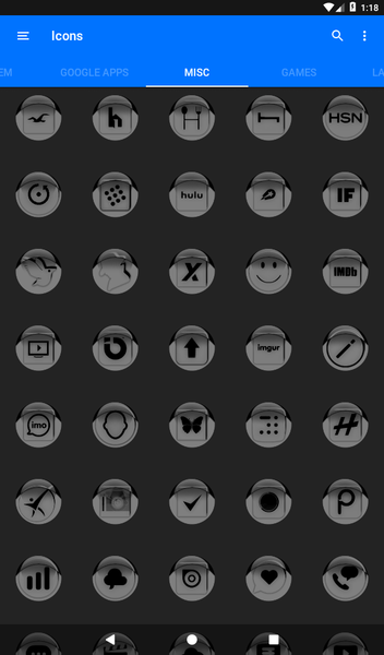 Grey Icon Pack Style 1 - Image screenshot of android app