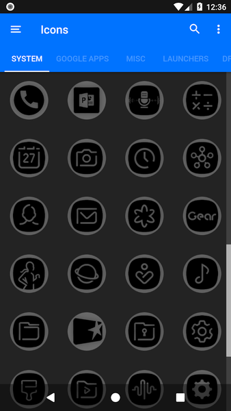 Oreo Grey Icon Pack P2 - Image screenshot of android app