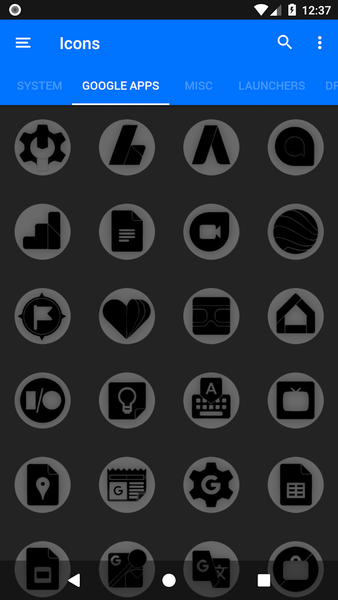 Oreo Grey Icon Pack P2 - Image screenshot of android app