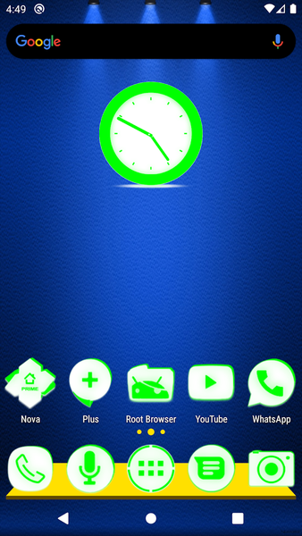 Inverted White Green Icon Pack - Image screenshot of android app