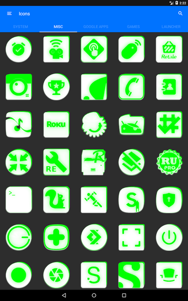 Inverted White Green Icon Pack - عکس برنامه موبایلی اندروید