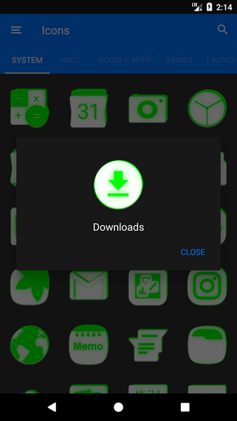 Inverted White Green Icon Pack - عکس برنامه موبایلی اندروید