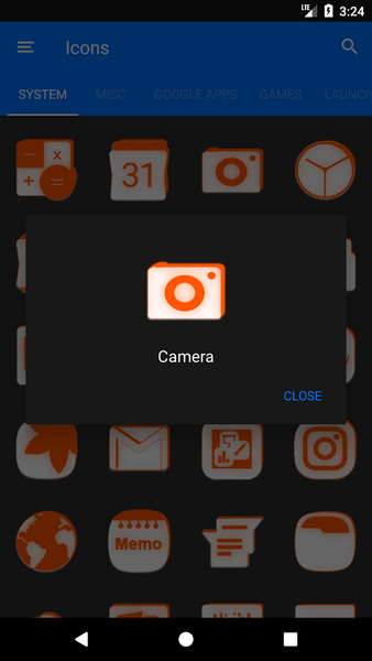 Inverted White Orange IconPack - عکس برنامه موبایلی اندروید