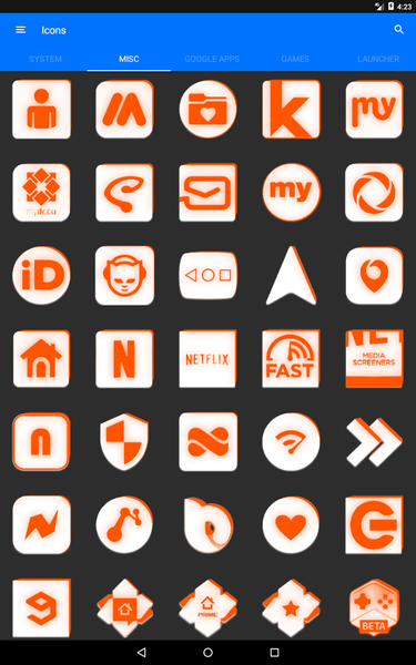 Inverted White Orange IconPack - عکس برنامه موبایلی اندروید